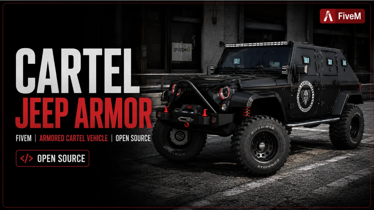 Cartel Jeep Armor FiveM | Armored Cartel Vehicle | Open Source